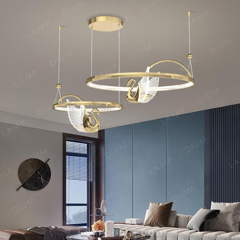 Circular chandeliers and lamps BIRDIE LUX