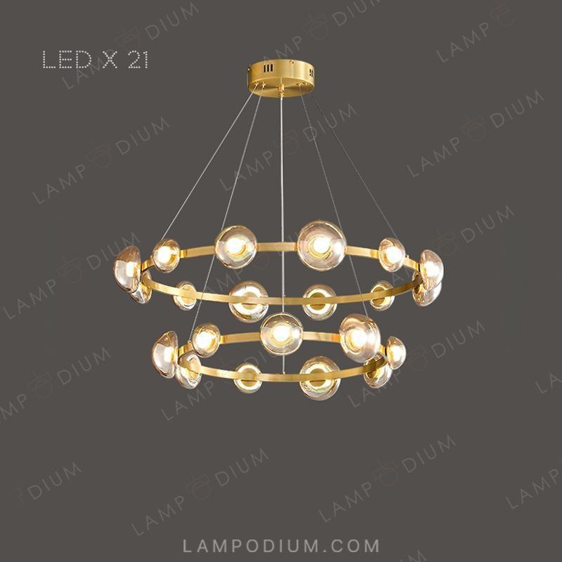 Circular chandeliers and lamps BOOSTER