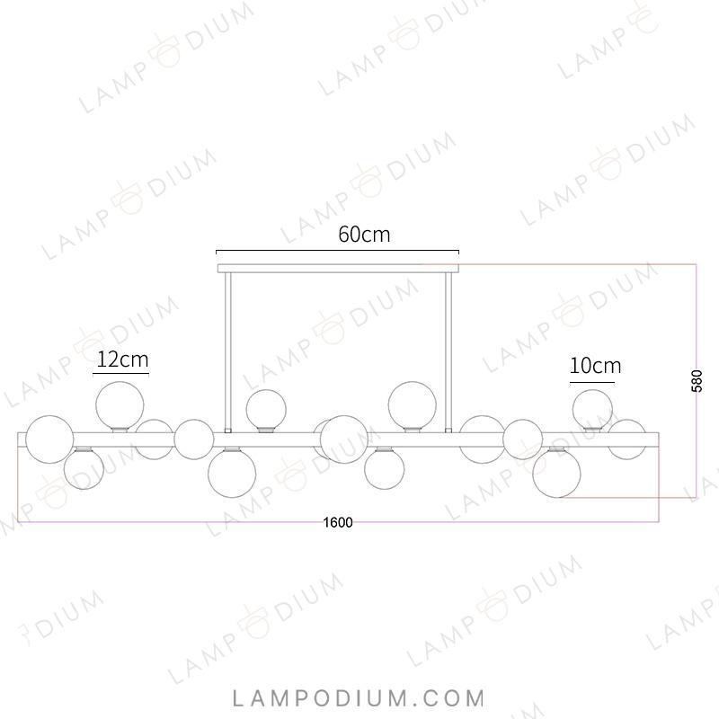 Linear, row luminaire BRANCH