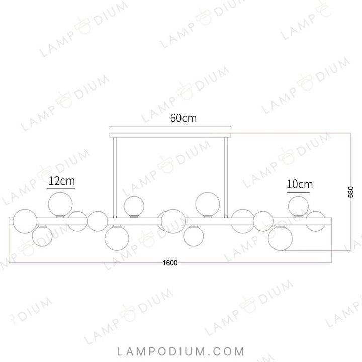 Linear, row luminaire BRANCH