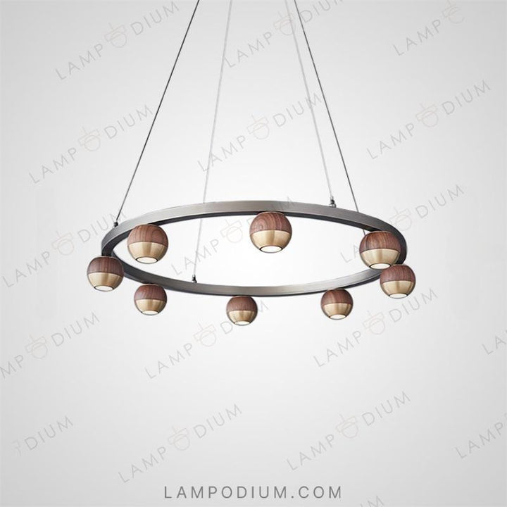 Circular chandeliers and light fixtures BRENN RING