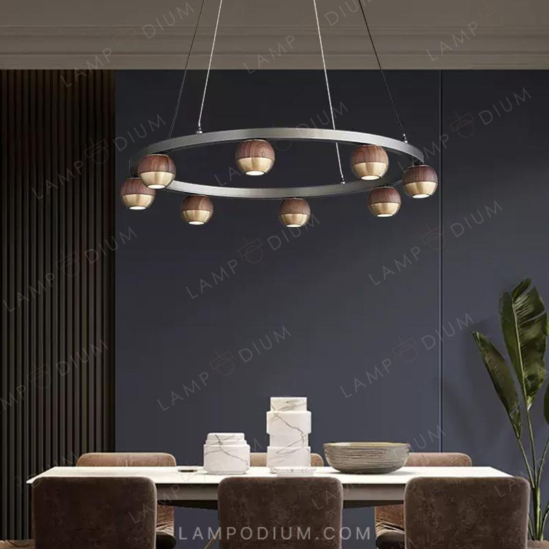 Circular chandeliers and light fixtures BRENN RING