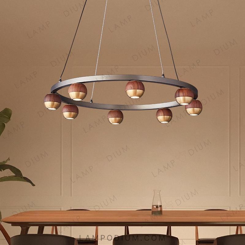 Circular chandeliers and light fixtures BRENN RING