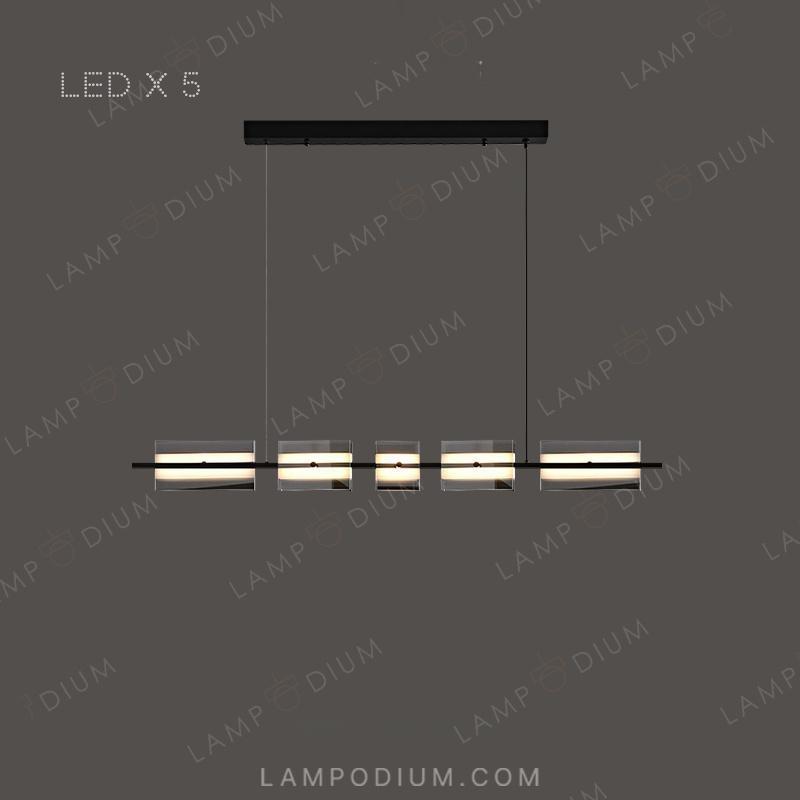 Linear, row luminaire BRIAND LONG