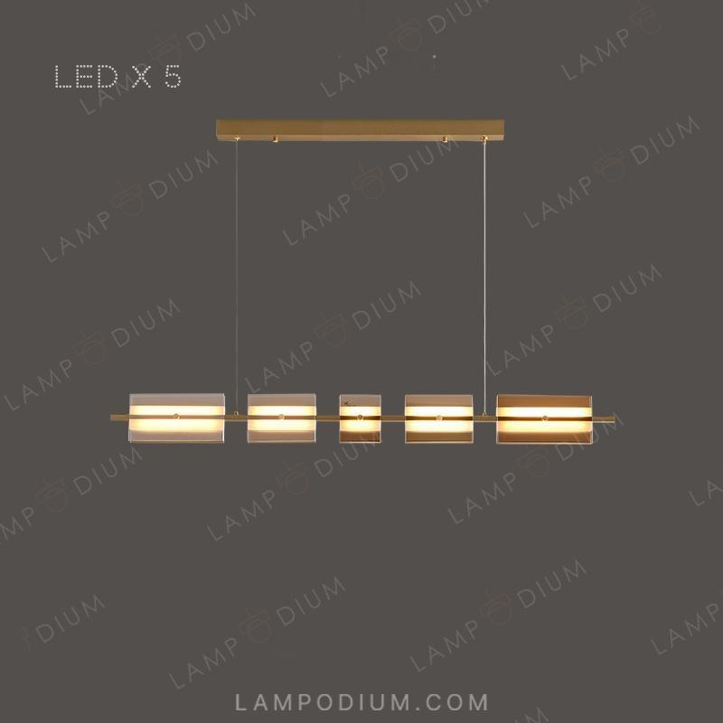 Linear, row luminaire BRIAND LONG