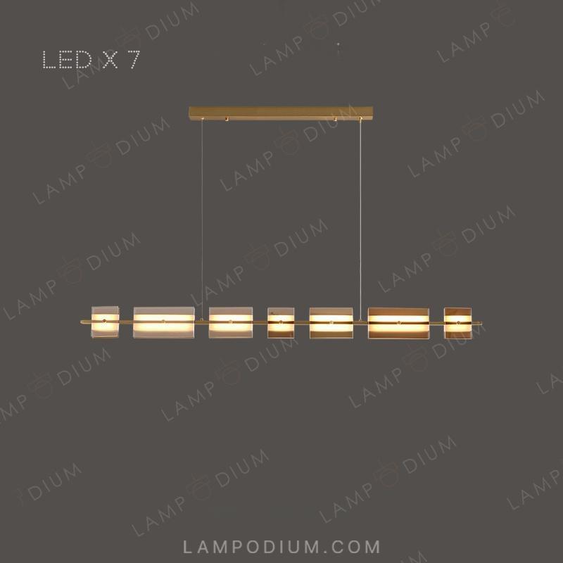 Linear, row luminaire BRIAND LONG