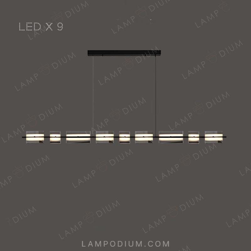 Linear, row luminaire BRIAND LONG