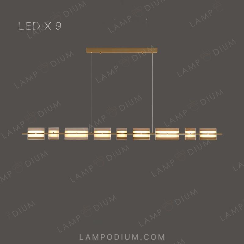 Linear, row luminaire BRIAND LONG