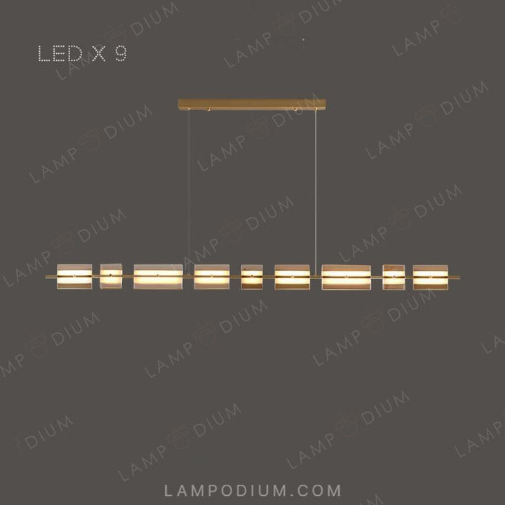 Linear, row luminaire BRIAND LONG