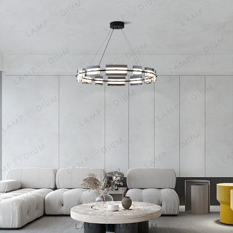 Circular chandeliers and lamps BRIAND