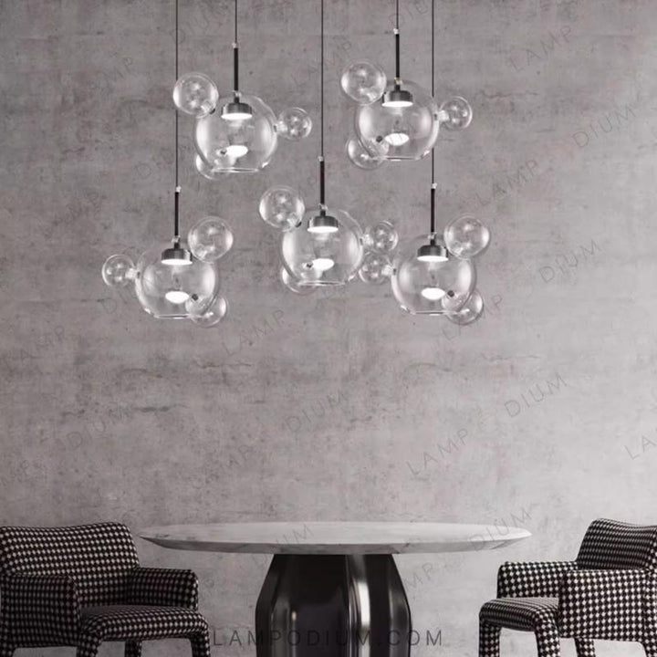 Pendant light BUBBLE B BLACK LUX