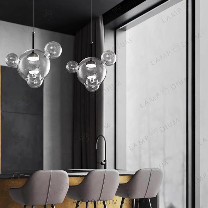 Pendant light BUBBLE B BLACK LUX