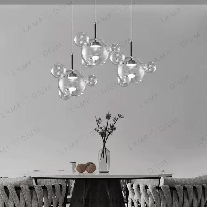 Pendant light BUBBLE B BLACK LUX