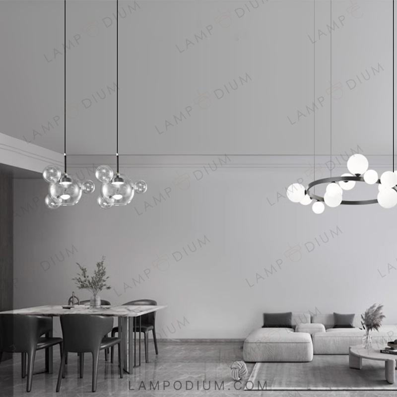 Pendant light BUBBLE B BLACK LUX