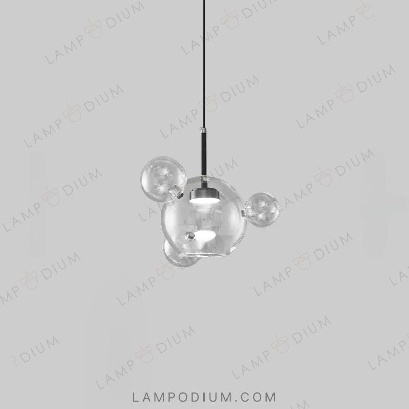 Pendant light BUBBLE B BLACK LUX