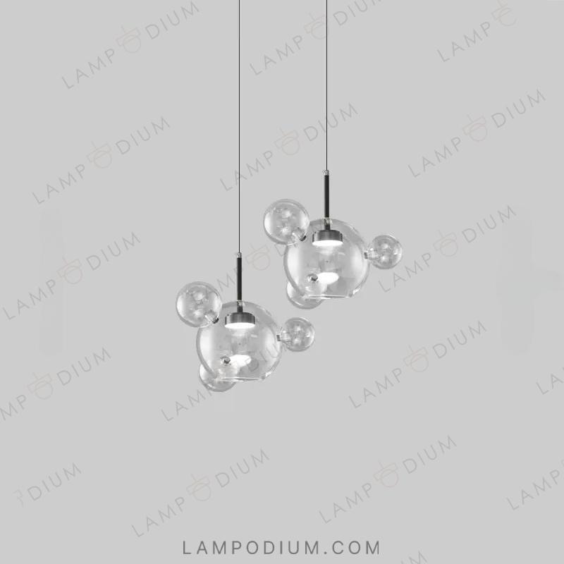 Pendant light BUBBLE B BLACK LUX