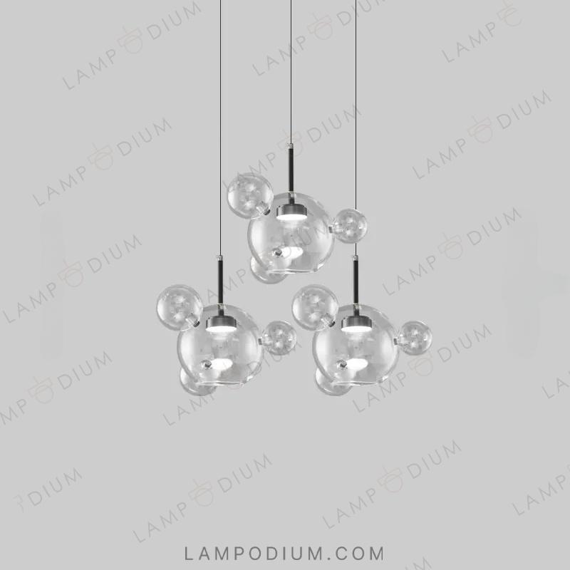 Pendant light BUBBLE B BLACK LUX