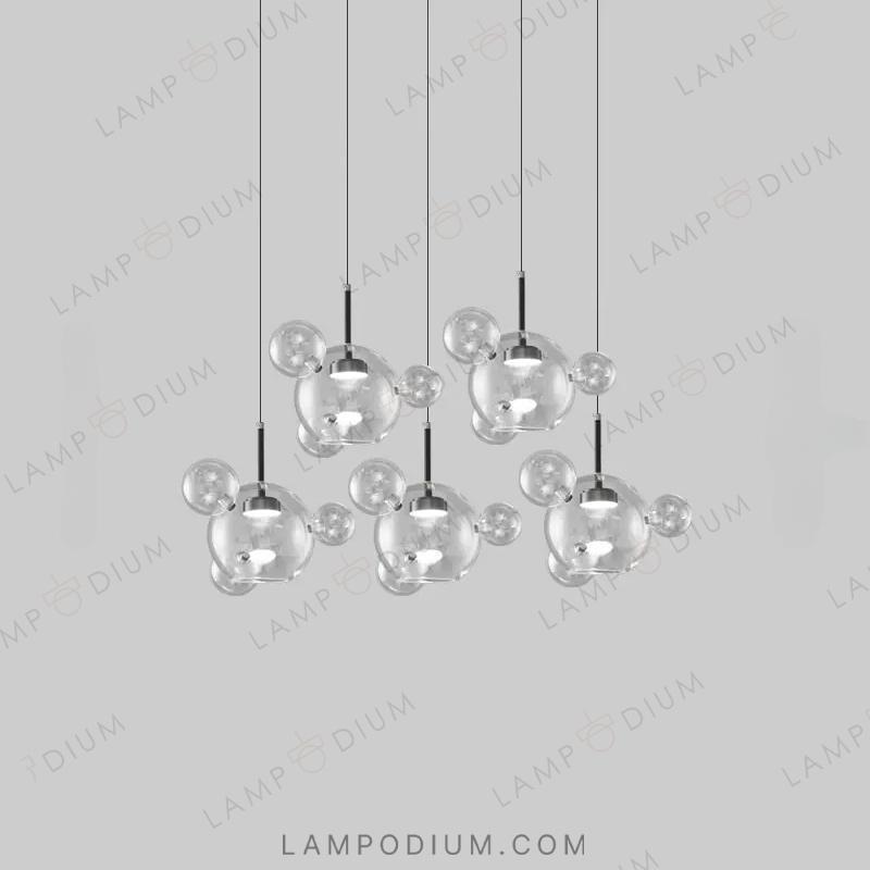 Pendant light BUBBLE B BLACK LUX