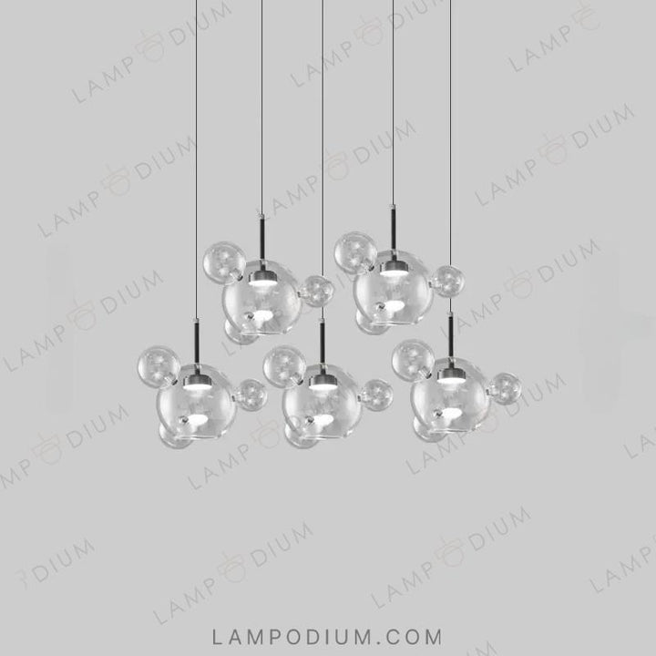 Pendant light BUBBLE B BLACK LUX