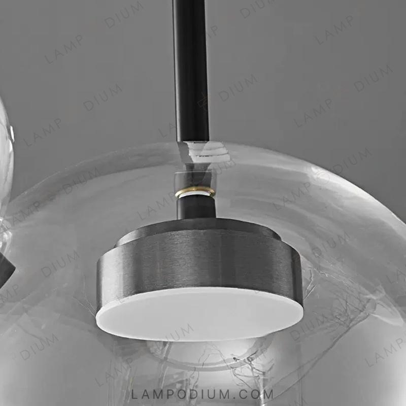 Pendant light BUBBLE B BLACK LUX