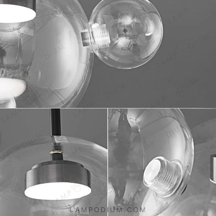 Pendant light BUBBLE B BLACK LUX