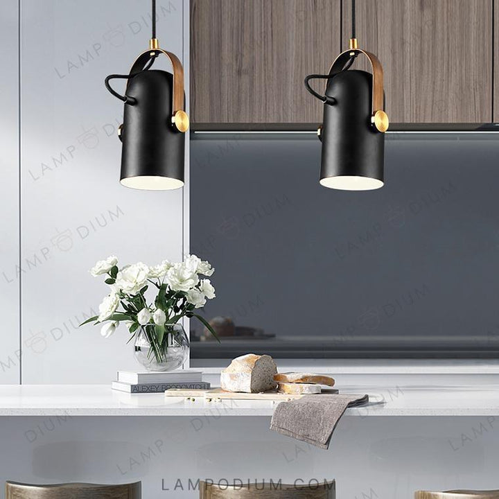 Pendant light BULLET WOOD