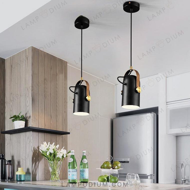 Pendant light BULLET WOOD