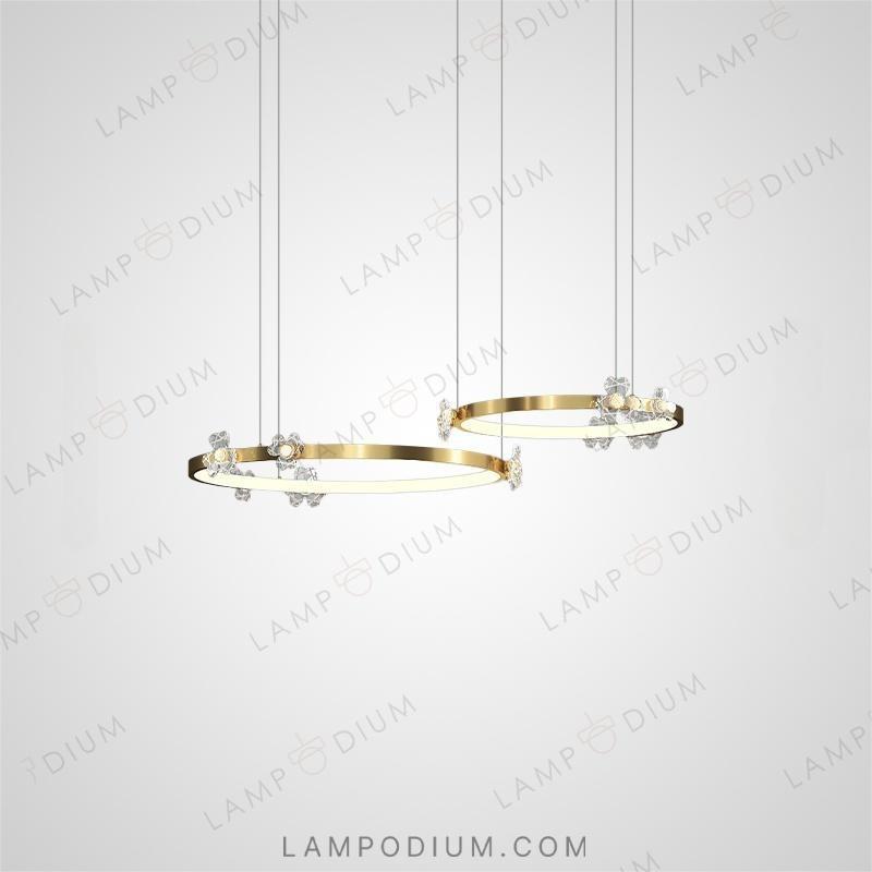 Circular chandeliers and light fixtures. CAMILIA RING