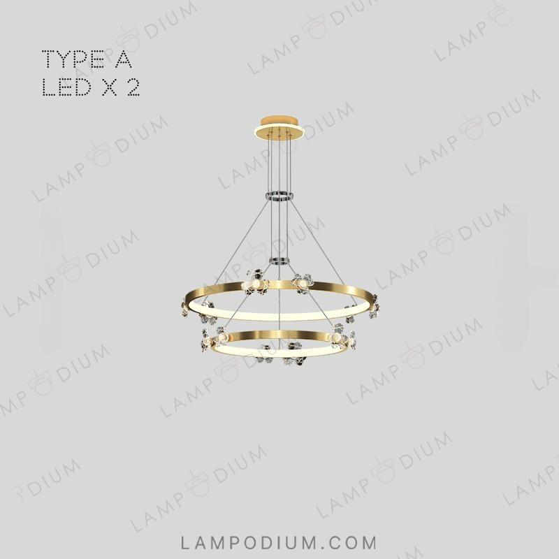 Circular chandeliers and light fixtures. CAMILIA RING