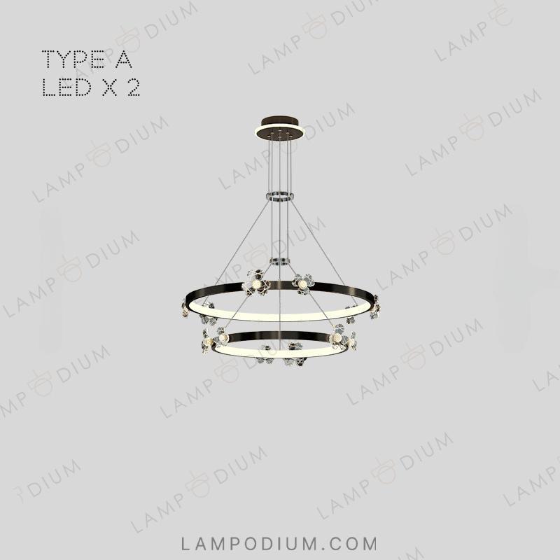 Circular chandeliers and light fixtures. CAMILIA RING