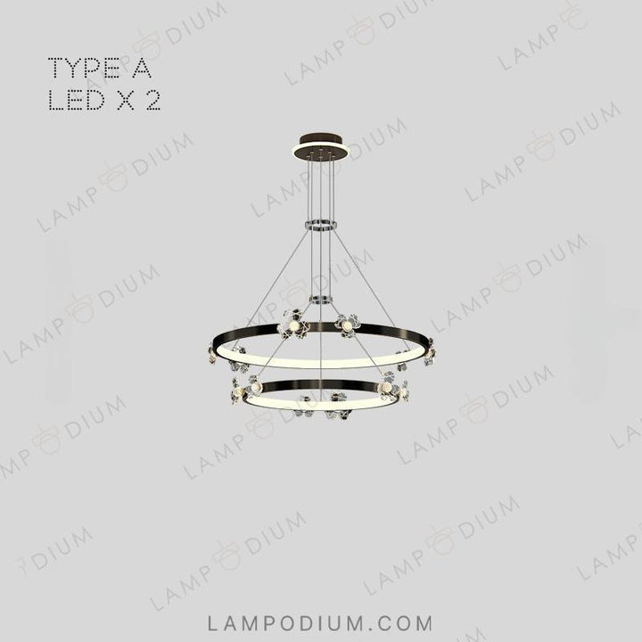 Circular chandeliers and light fixtures. CAMILIA RING