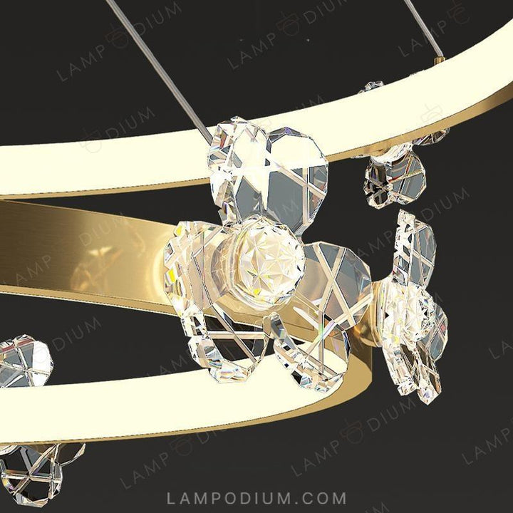 Circular chandeliers and light fixtures. CAMILIA RING