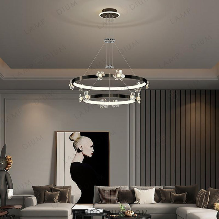 Circular chandeliers and light fixtures. CAMILIA RING