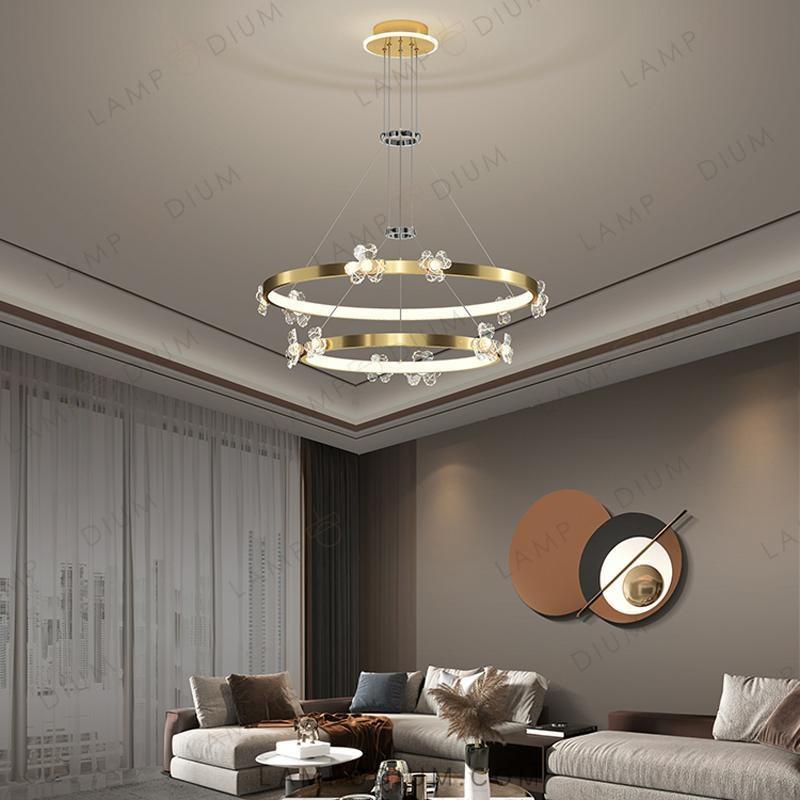 Circular chandeliers and light fixtures. CAMILIA RING