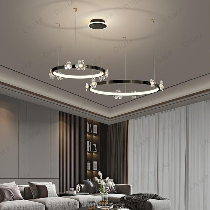 Circular chandeliers and light fixtures. CAMILIA RING