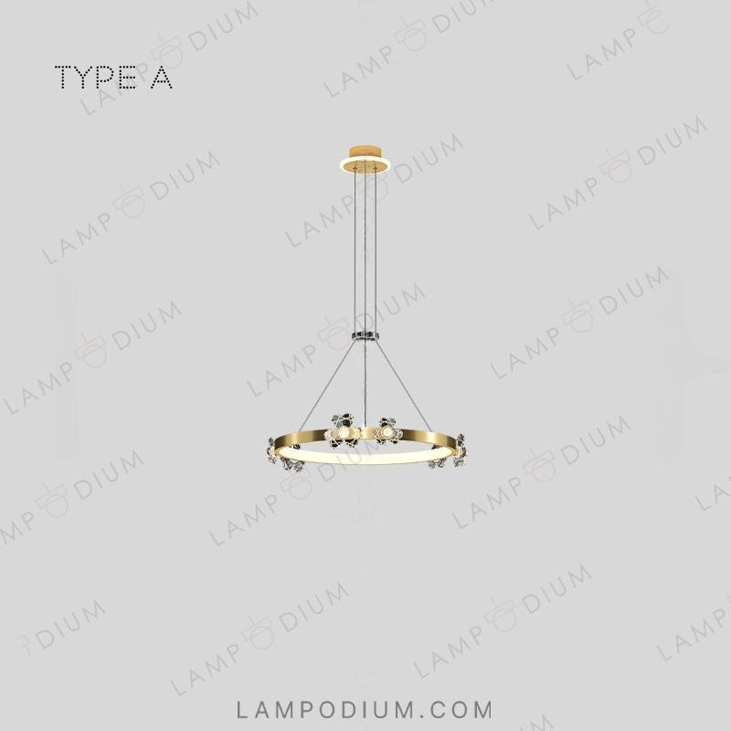 Circular chandeliers and lamps CAMILIA