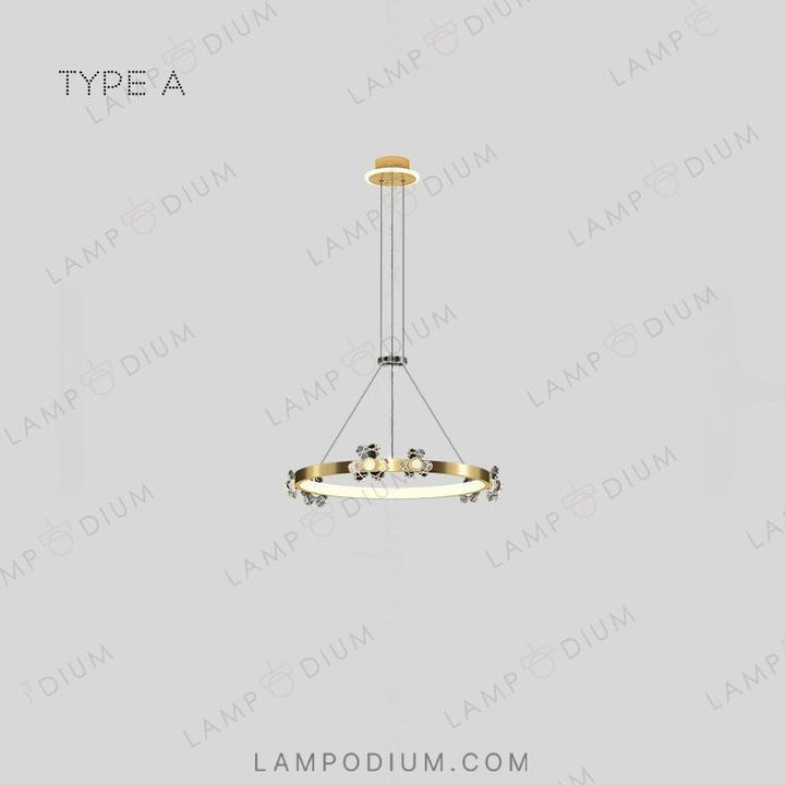 Circular chandeliers and lamps CAMILIA