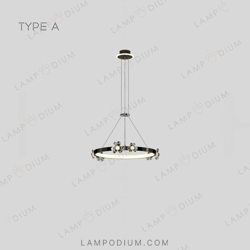 Circular chandeliers and lamps CAMILIA