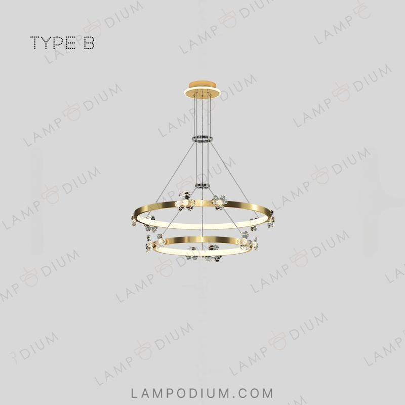 Circular chandeliers and lamps CAMILIA