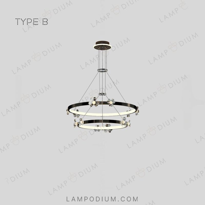 Circular chandeliers and lamps CAMILIA