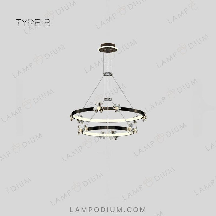 Circular chandeliers and lamps CAMILIA