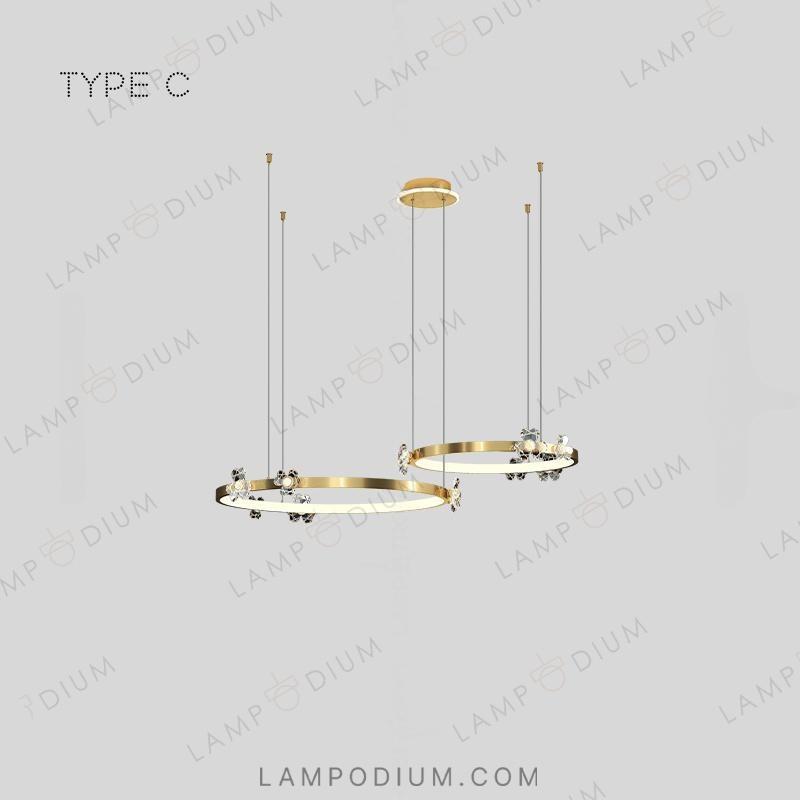 Circular chandeliers and lamps CAMILIA