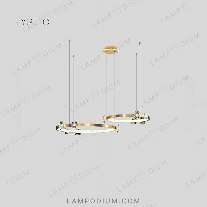 Circular chandeliers and lamps CAMILIA