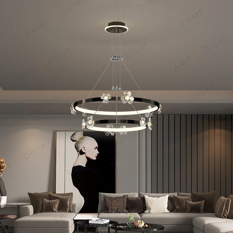 Circular chandeliers and lamps CAMILIA