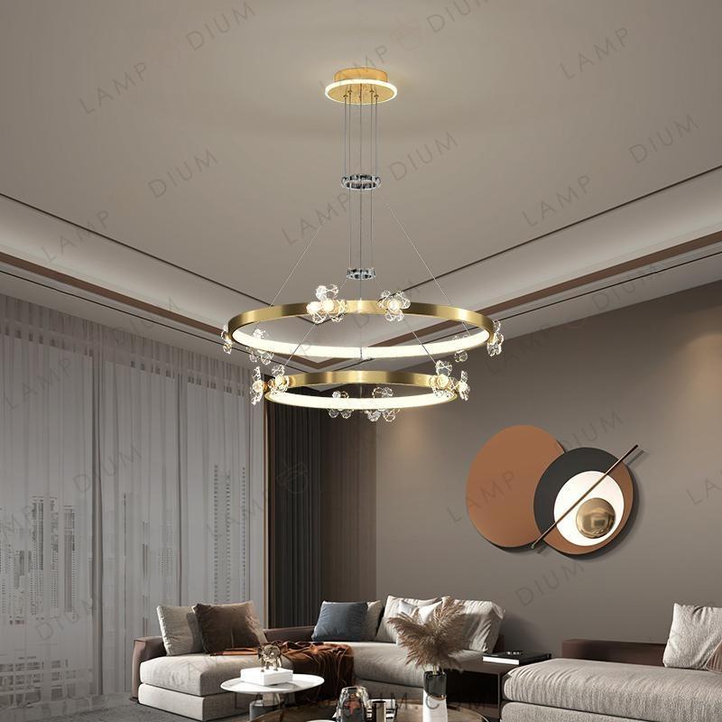 Circular chandeliers and lamps CAMILIA