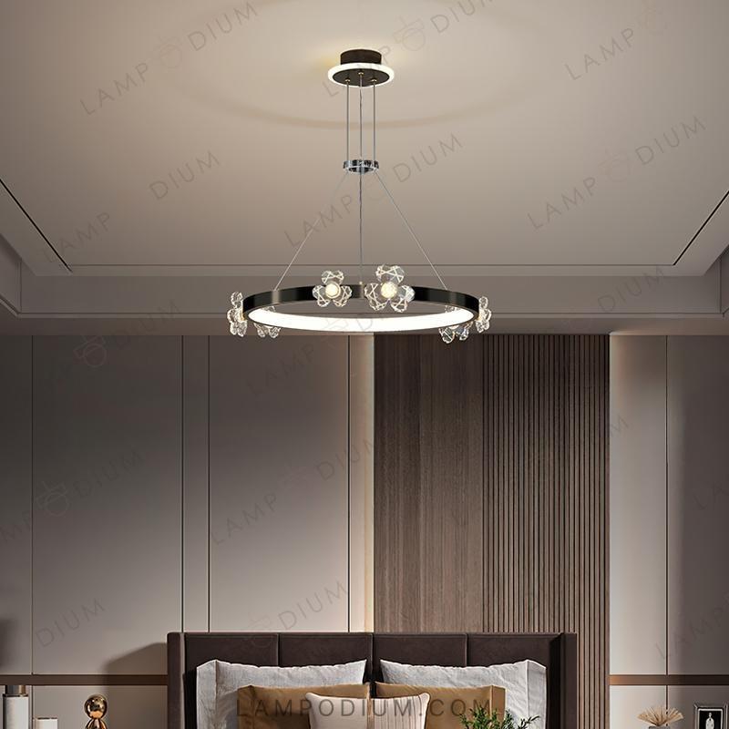 Circular chandeliers and lamps CAMILIA