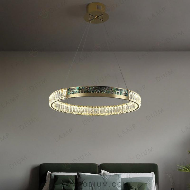 Circular chandeliers and lamps CANTATA ONE