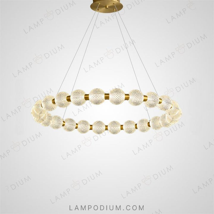 Circular chandeliers and lamps CARA RING