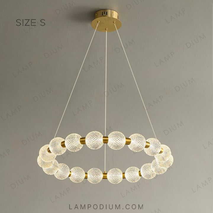 Circular chandeliers and lamps CARA RING