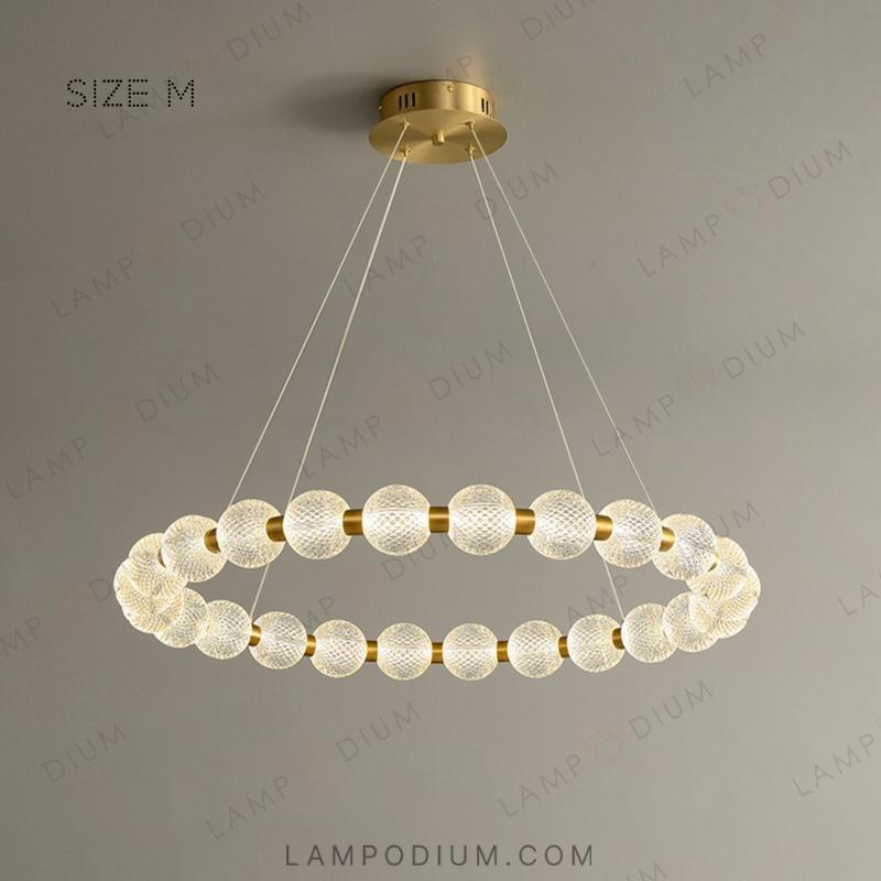 Circular chandeliers and lamps CARA RING